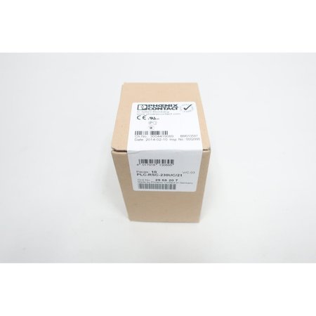 PHOENIX CONTACT Relay Module, 10PK PLC-RSC-230UC/21